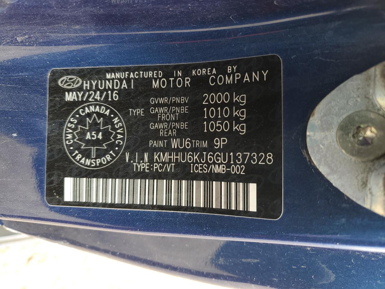 2016 Hyundai Genesis Coupe 3.8 R-Spec VIN: KMHHU6KJ6GU137328 Lot: 88534395