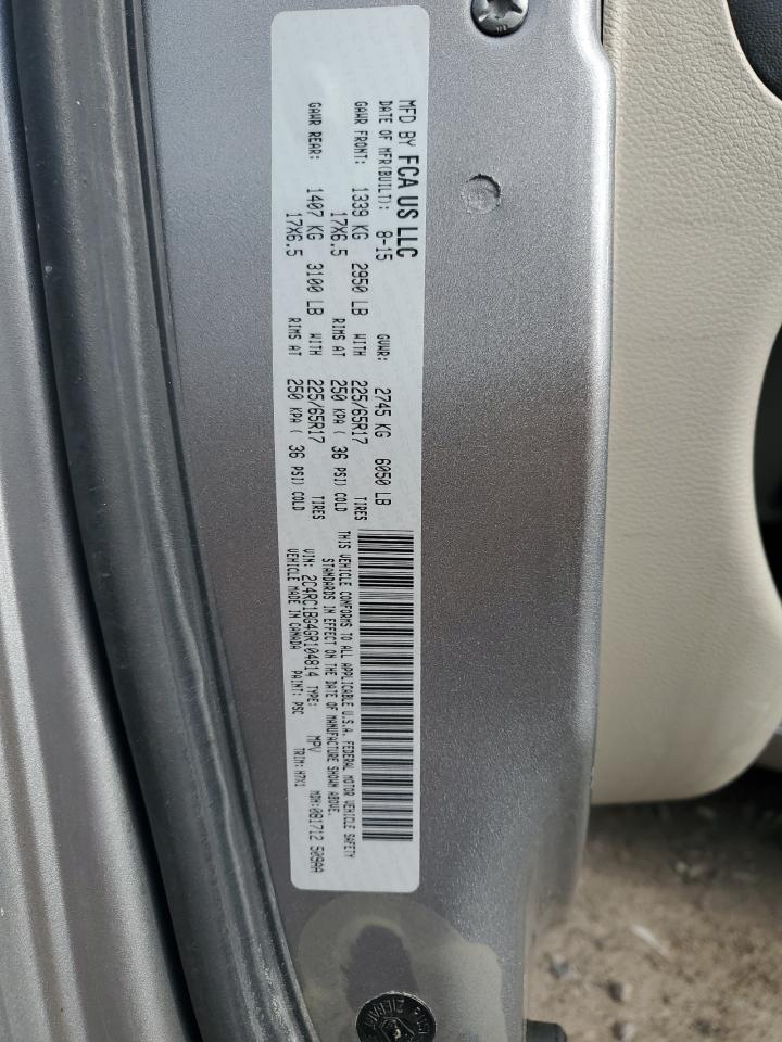 2016 Chrysler Town & Country Touring VIN: 2C4RC1BG4GR104814 Lot: 60859064