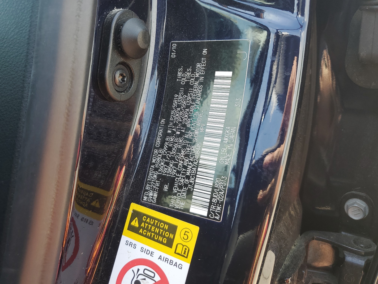 JTJBC1BA7A2408445 2010 Lexus Rx 450