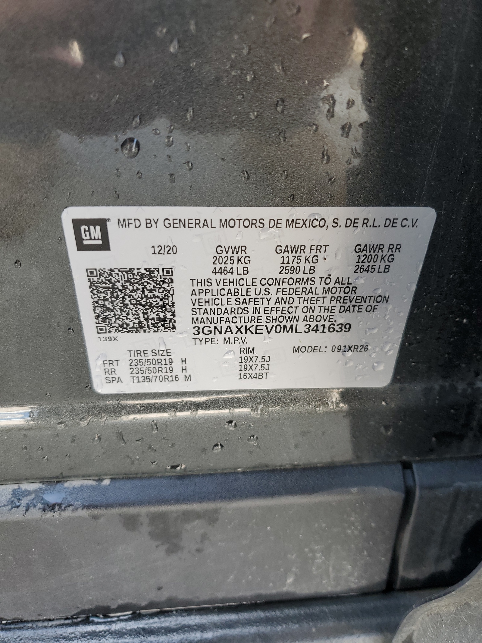 3GNAXKEV0ML341639 2021 Chevrolet Equinox Lt