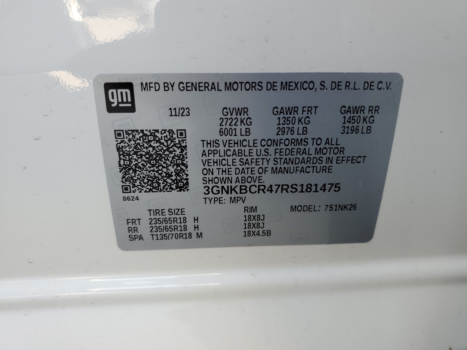 3GNKBCR47RS181475 2024 Chevrolet Blazer 2Lt