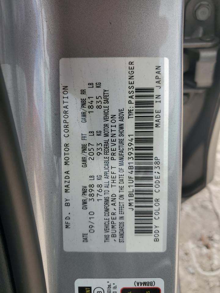 JM1BL1UF4B1393941 2011 Mazda 3 I