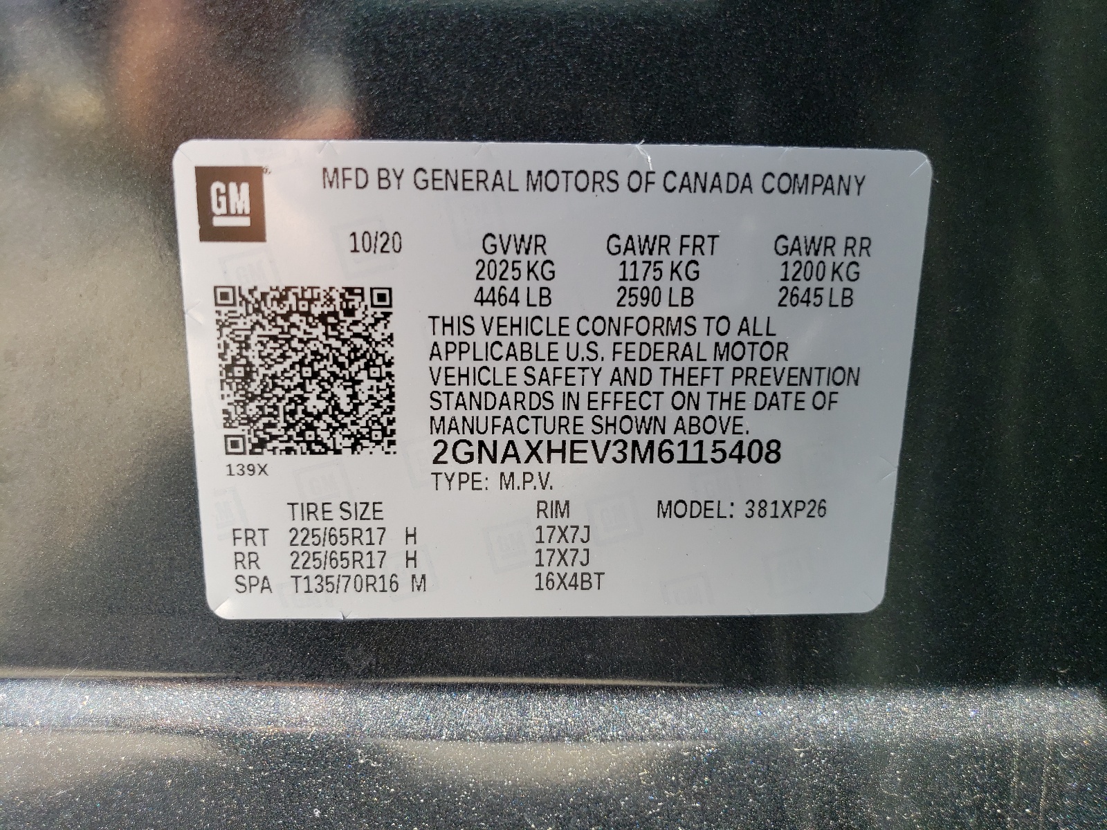 2GNAXHEV3M6115408 2021 Chevrolet Equinox Ls