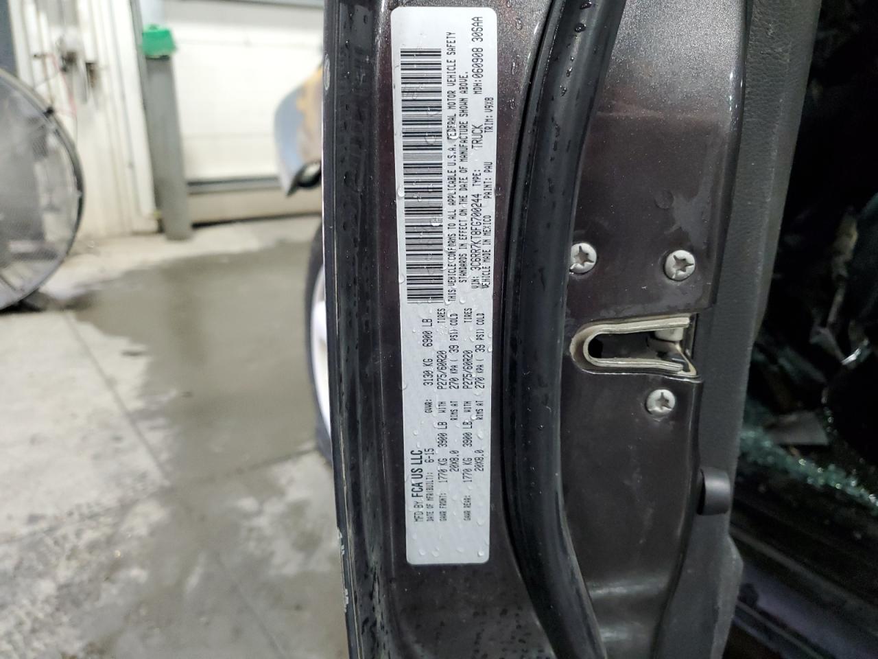 2015 Ram 1500 St VIN: 3C6RR7KT8FG700244 Lot: 58839314