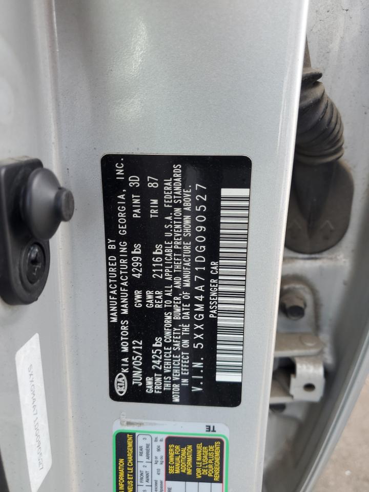 2013 Kia Optima Lx VIN: 5XXGM4A71DG090527 Lot: 59094094