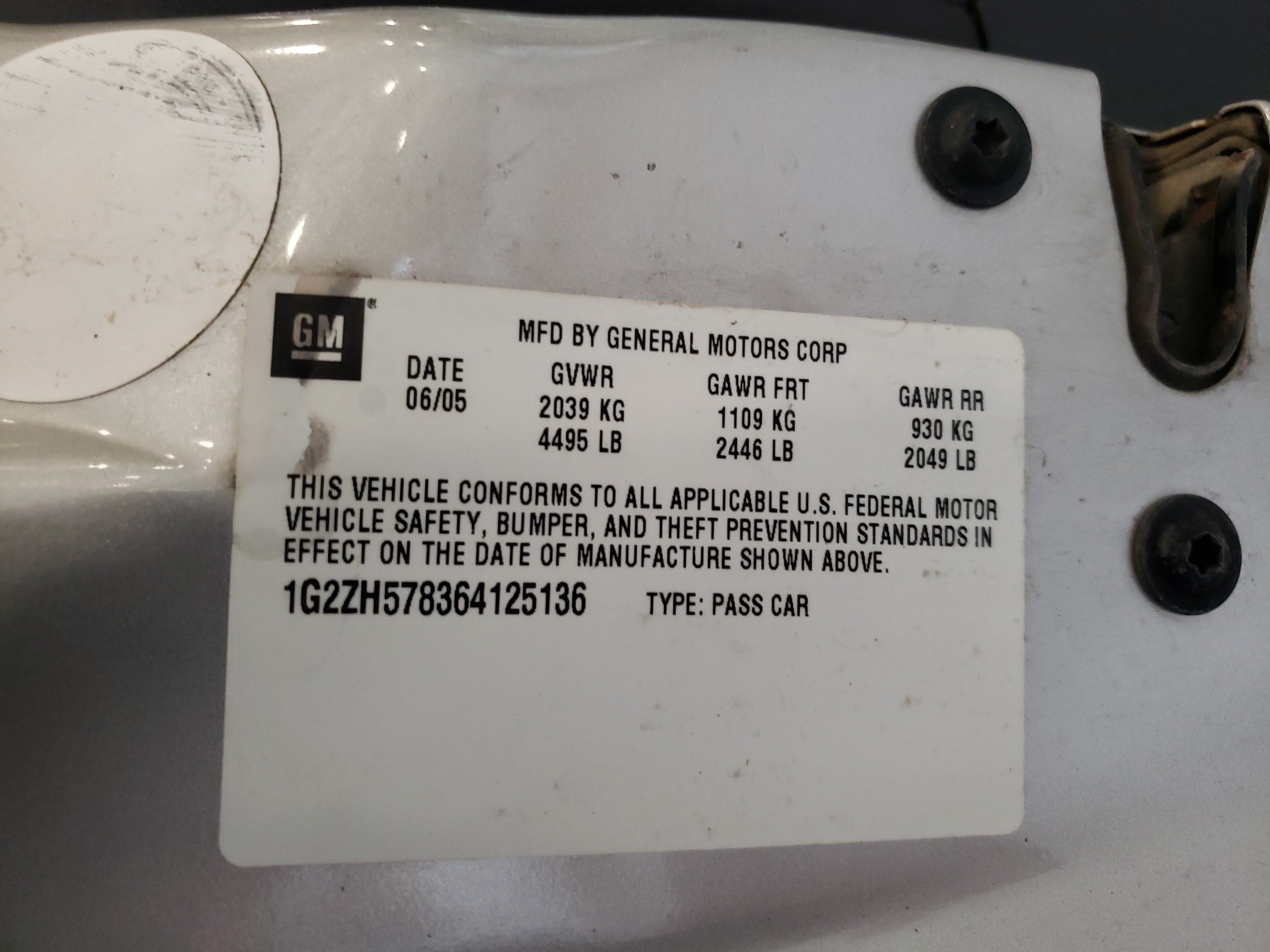 1G2ZH578364125136 2006 Pontiac G6 Gt