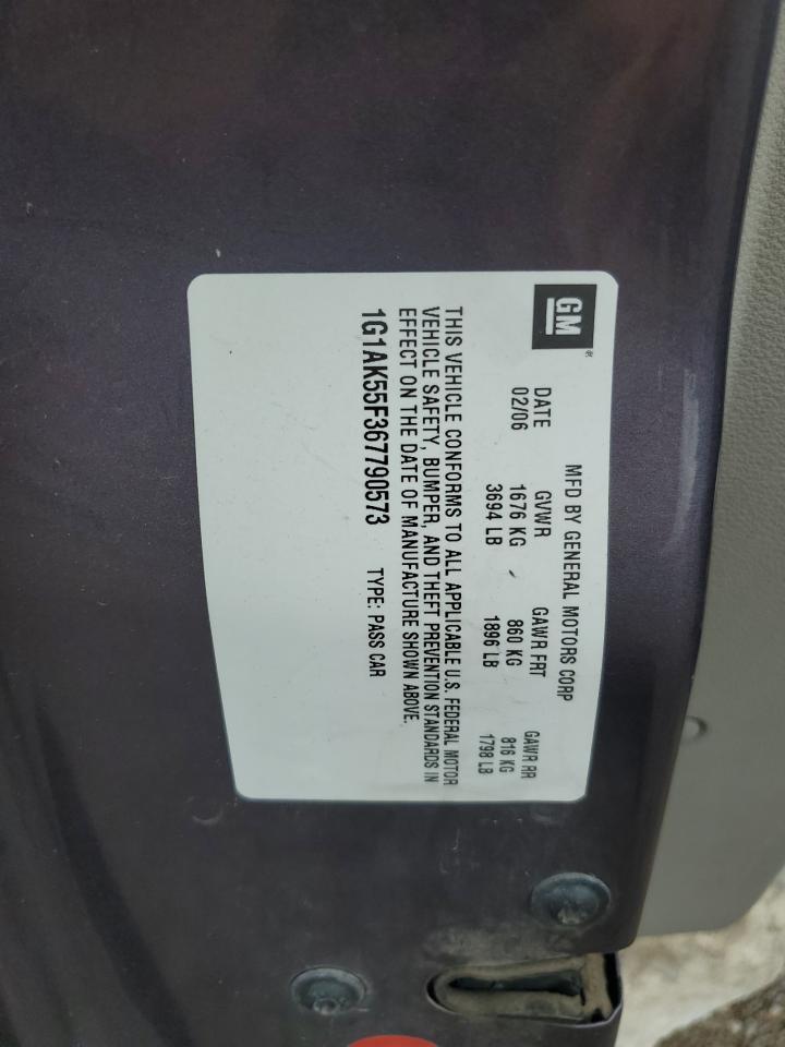 2006 Chevrolet Cobalt Ls VIN: 1G1AK55F367790573 Lot: 60942724