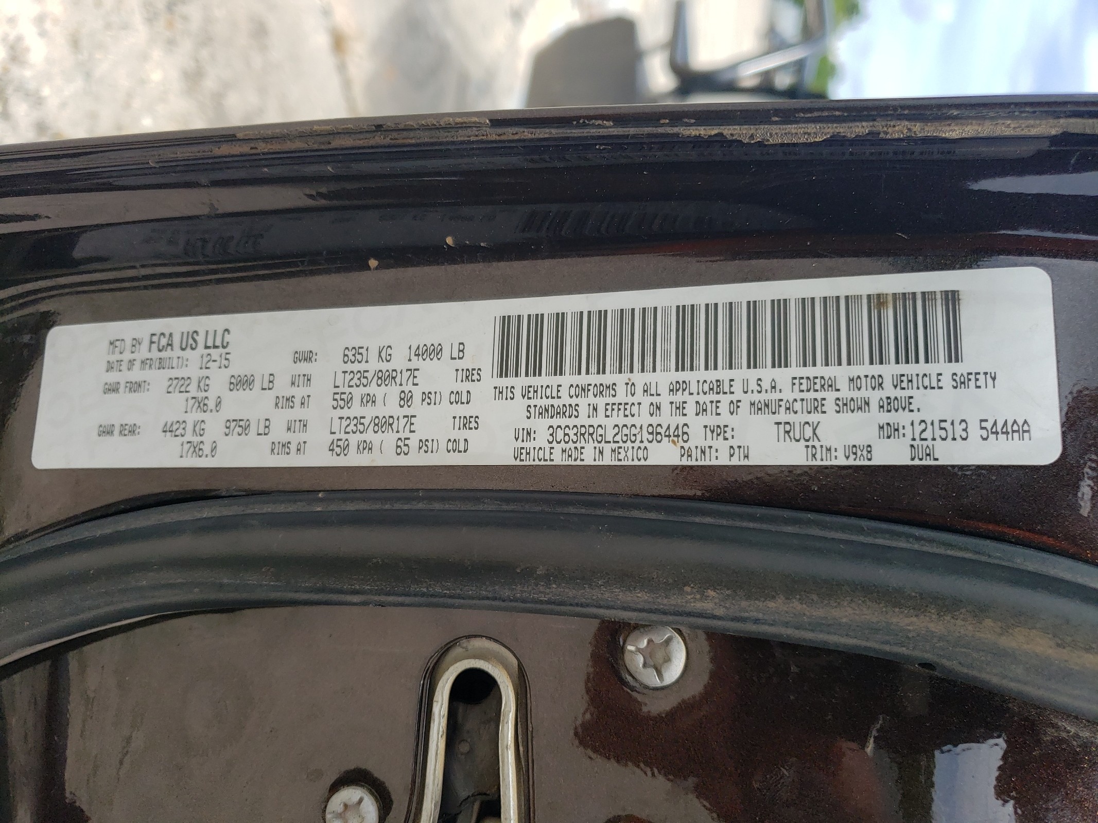 3C63RRGL2GG196446 2016 Ram 3500 St