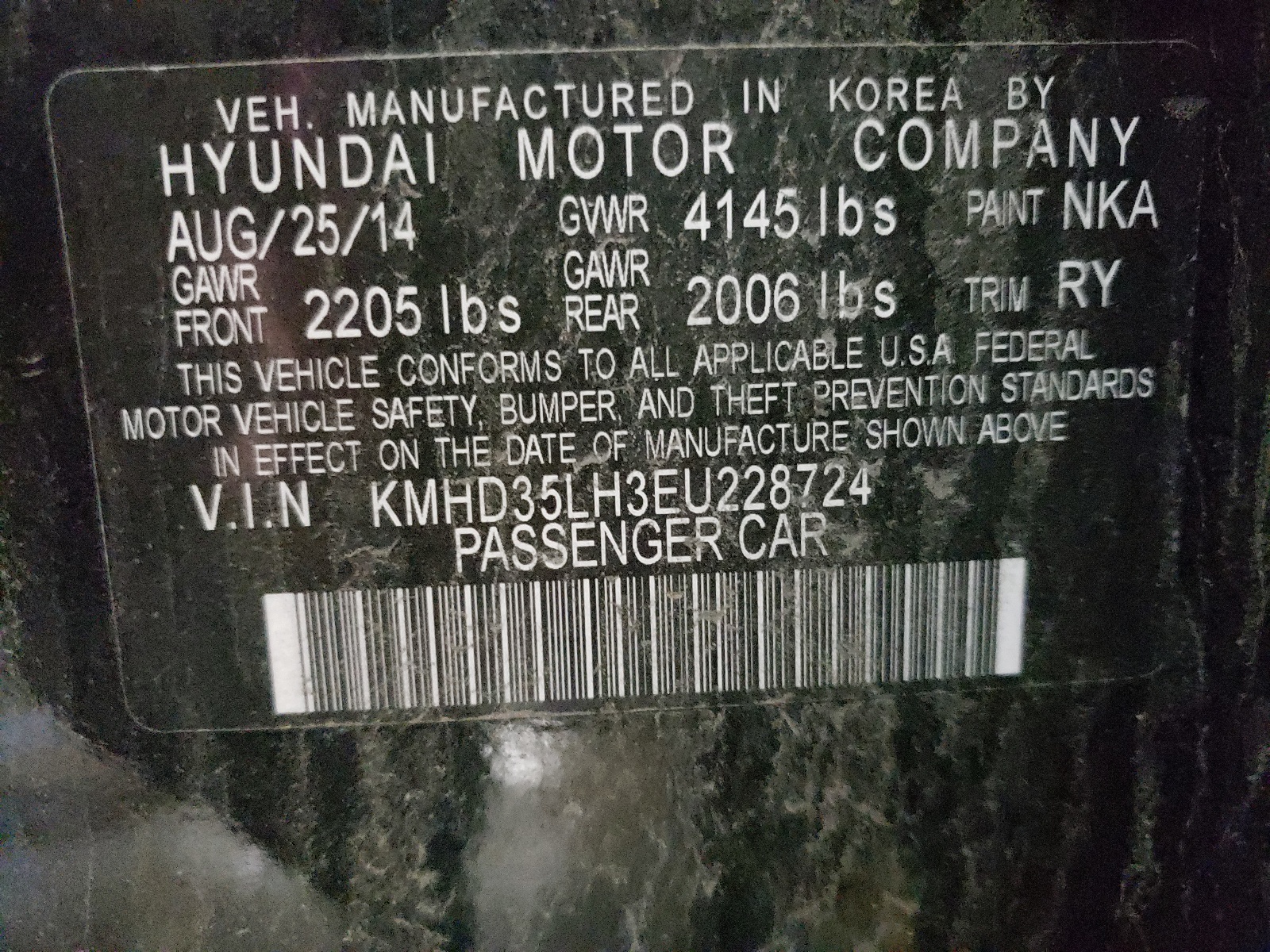 KMHD35LH3EU228724 2014 Hyundai Elantra Gt