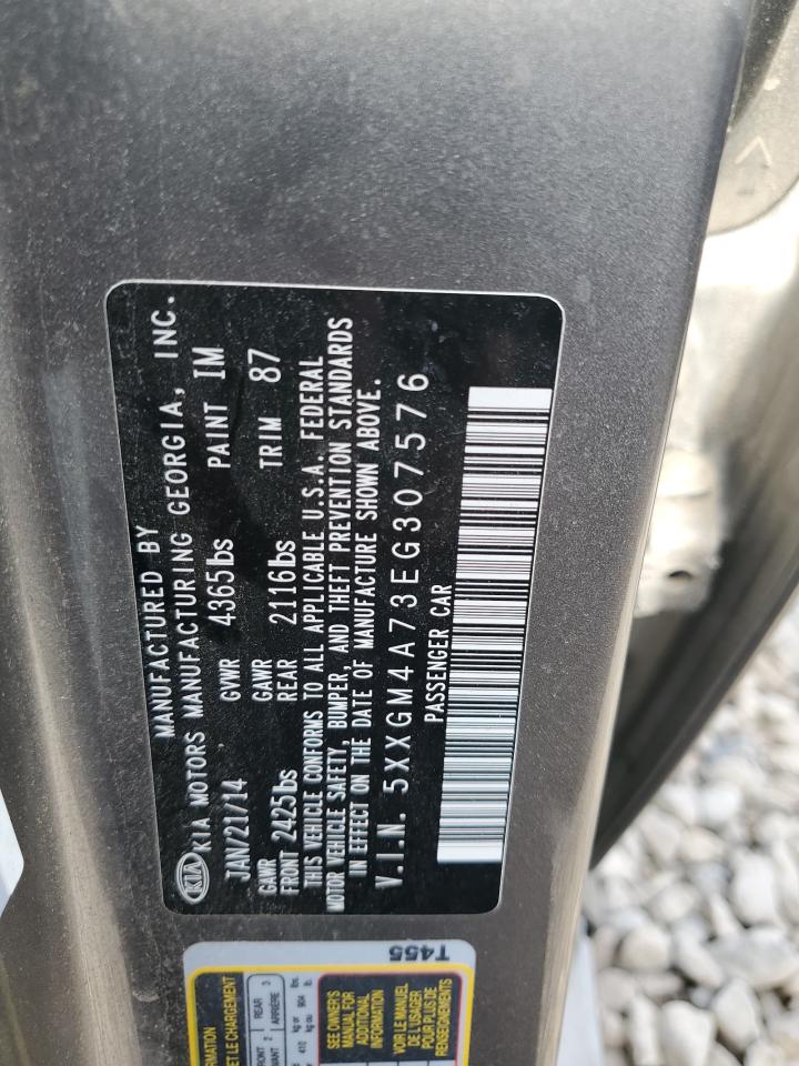 2014 Kia Optima Lx VIN: 5XXGM4A73EG307576 Lot: 59888684