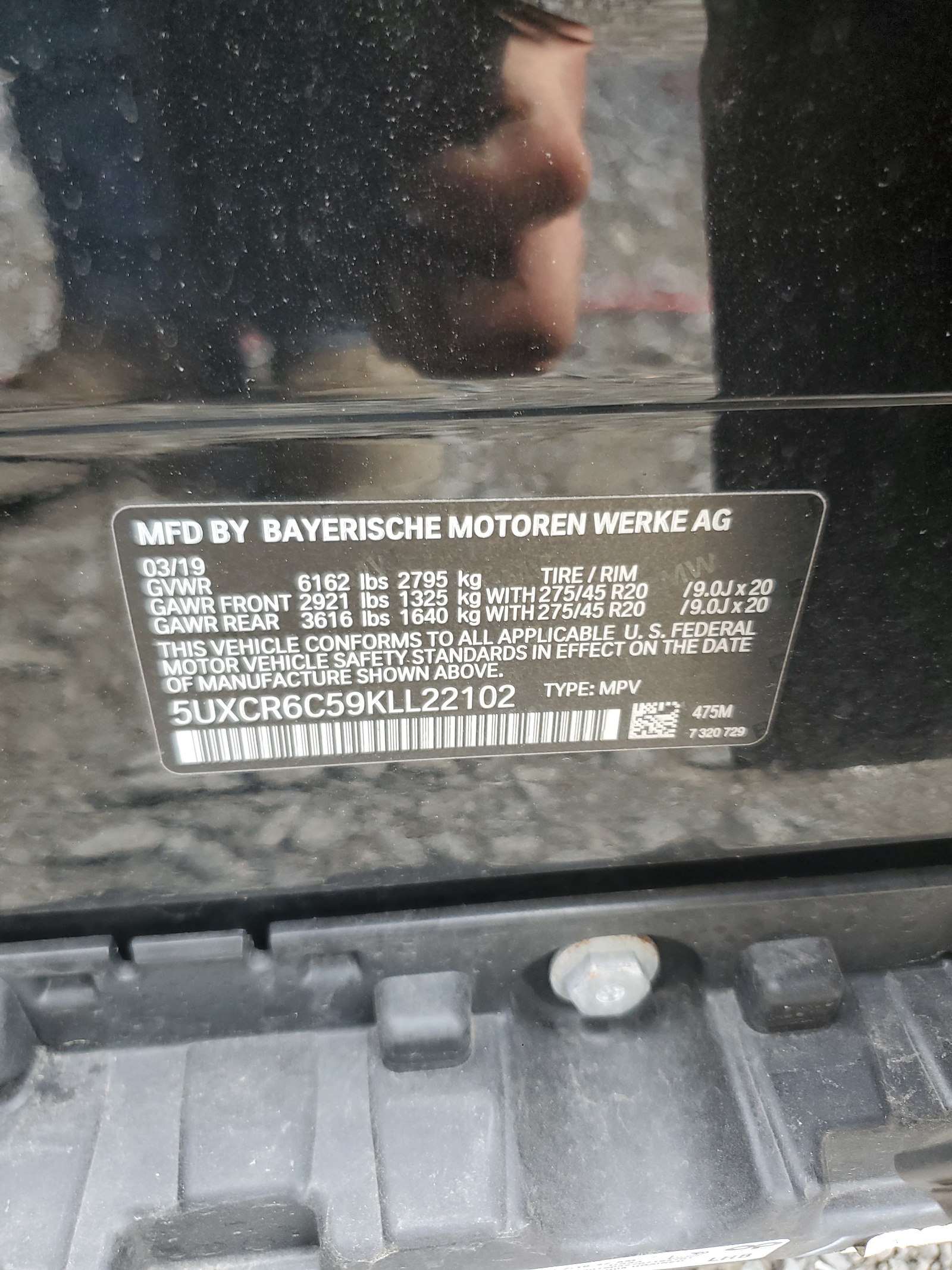 5UXCR6C59KLL22102 2019 BMW X5 xDrive40I