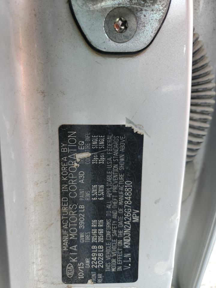 2016 Kia Soul VIN: KNDJN2A26G7848810 Lot: 58280924