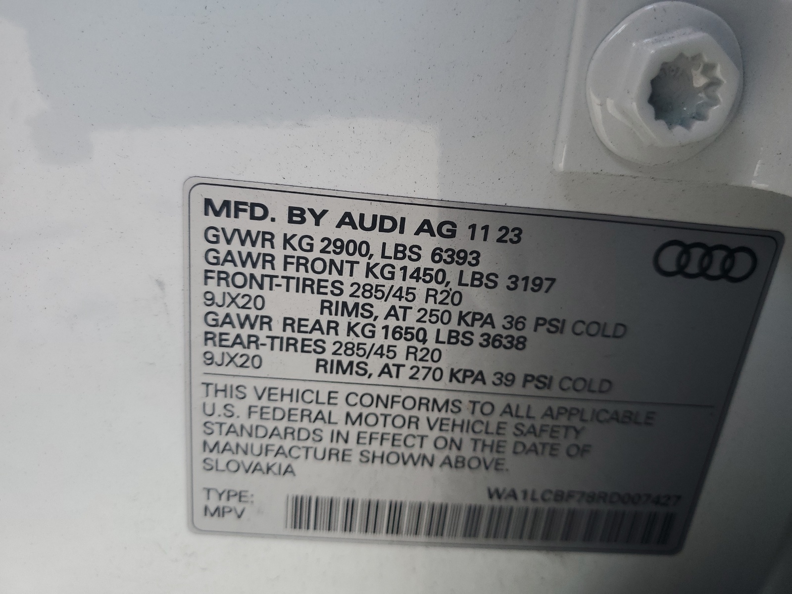 WA1LCBF78RD007427 2024 Audi Q7 Premium Plus