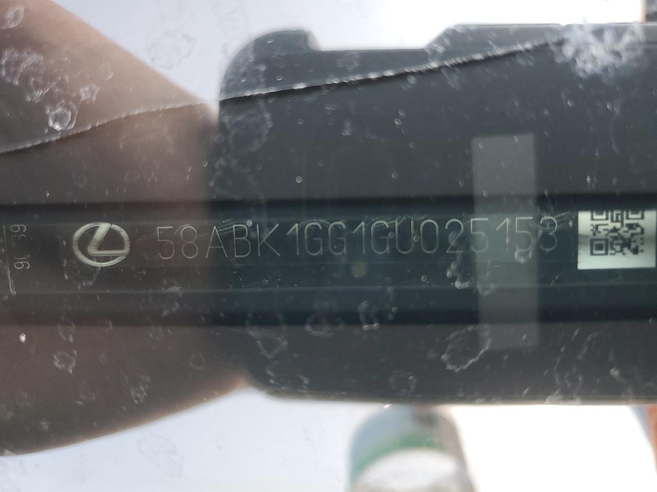 2016 Lexus Es 350 VIN: 58ABK1GG1GU025153 Lot: 58766644