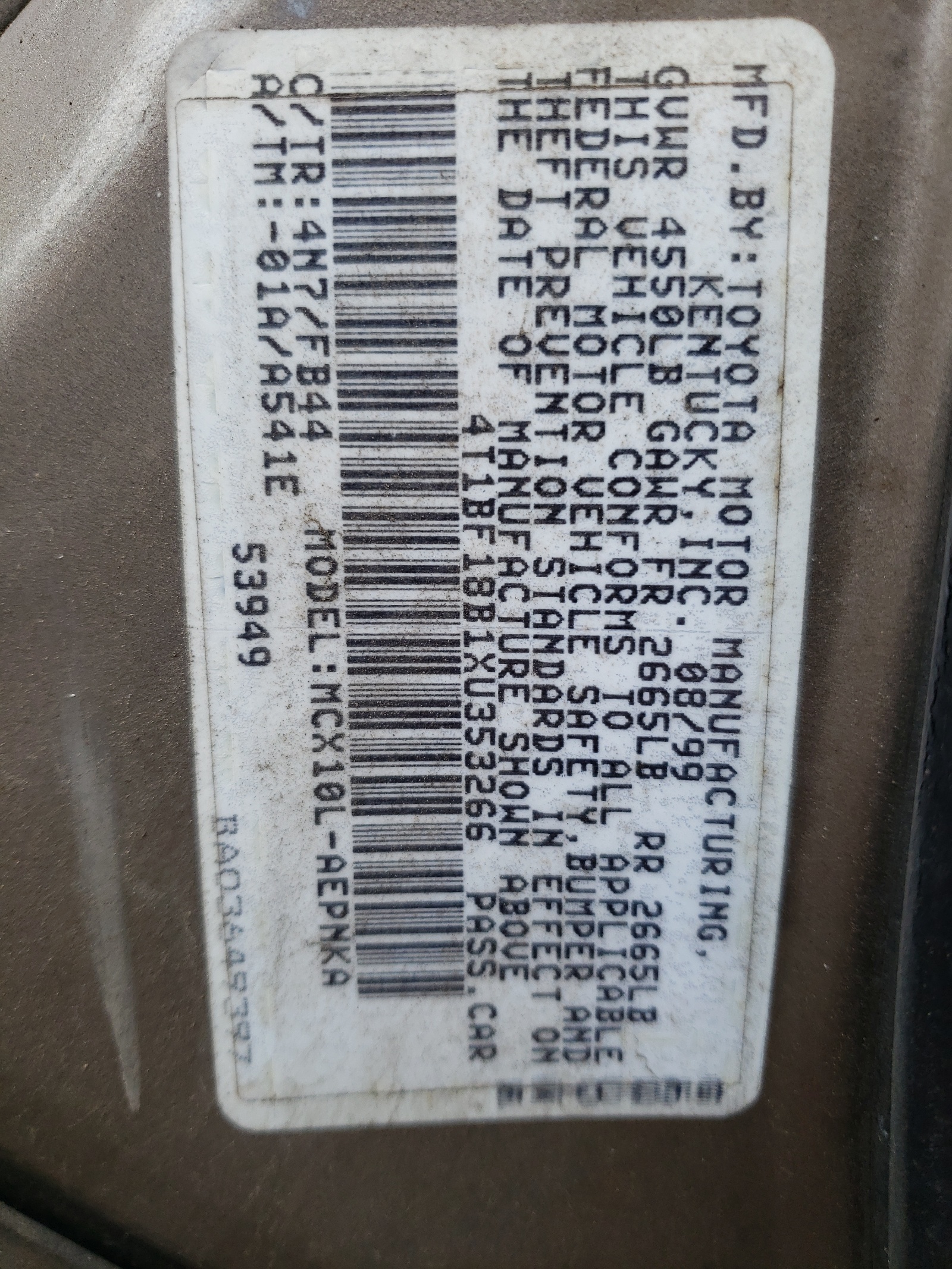 4T1BF18B1XU353266 1999 Toyota Avalon Xl