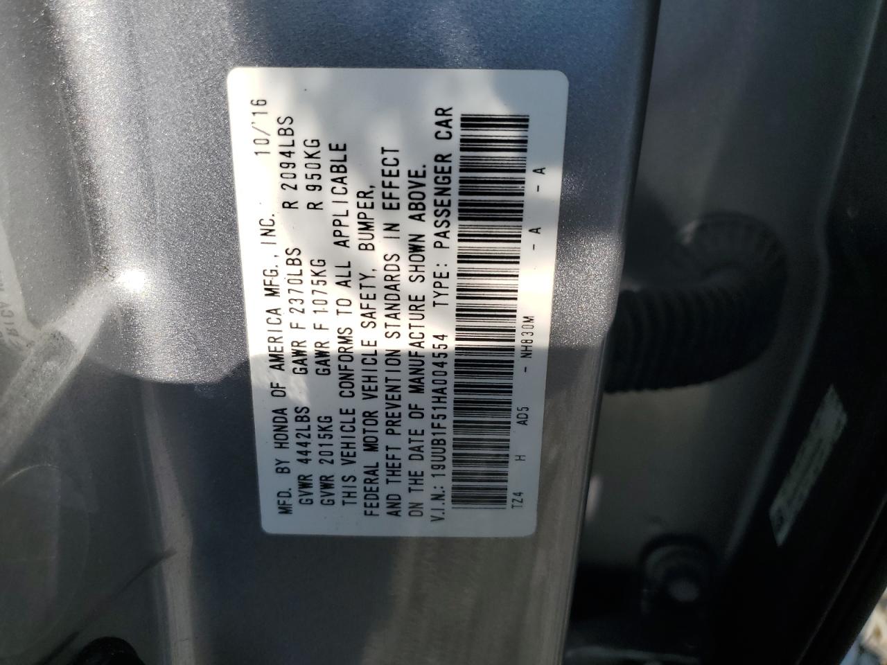 2017 Acura Tlx Tech VIN: 19UUB1F51HA004554 Lot: 59872594