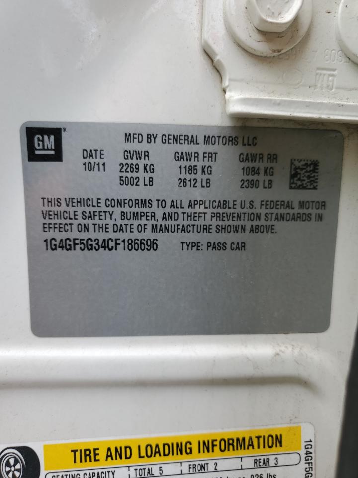 2012 Buick Lacrosse Premium VIN: 1G4GF5G34CF186696 Lot: 60927574