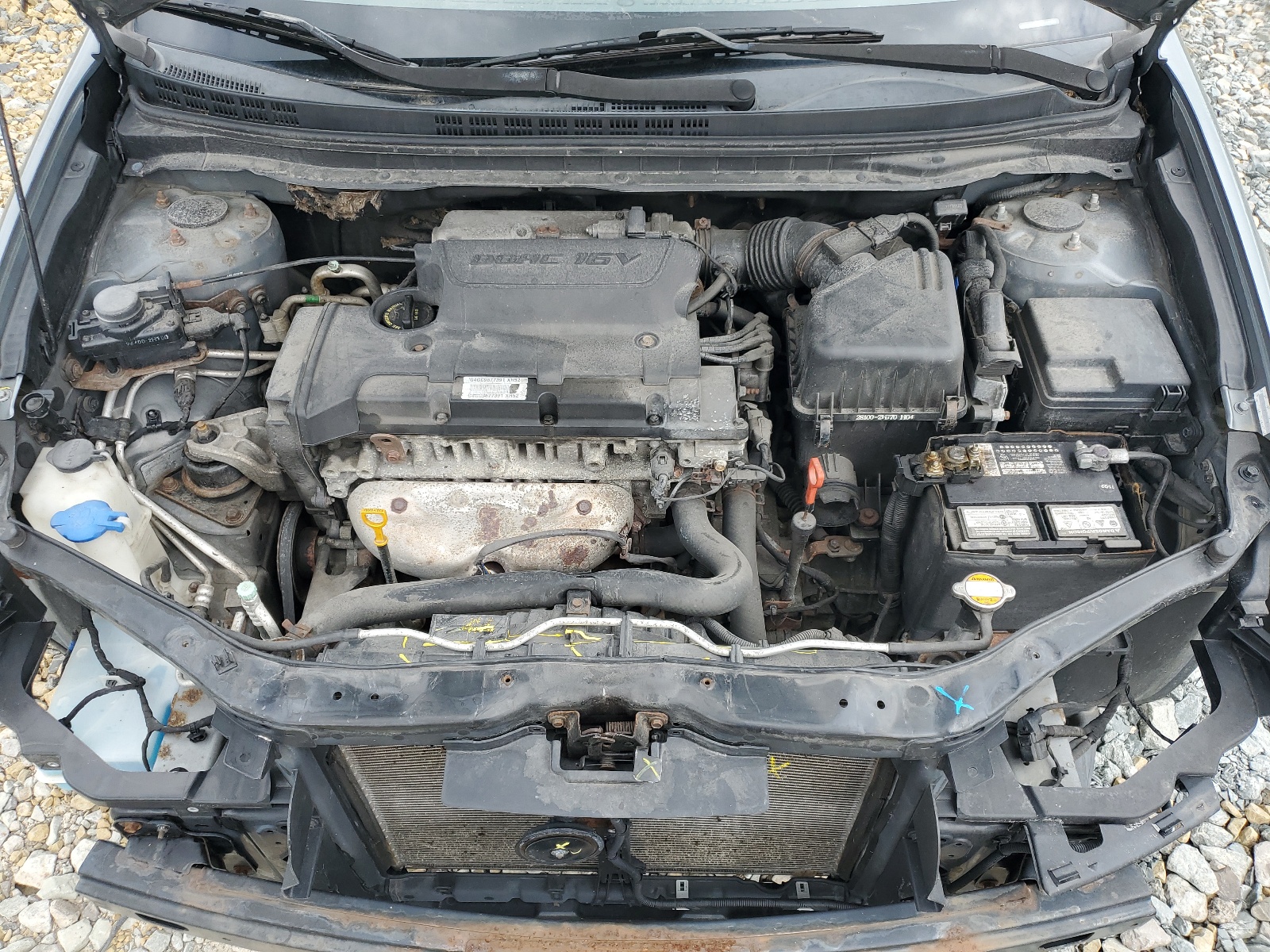 KMHDU4AD1AU896815 2010 Hyundai Elantra Blue