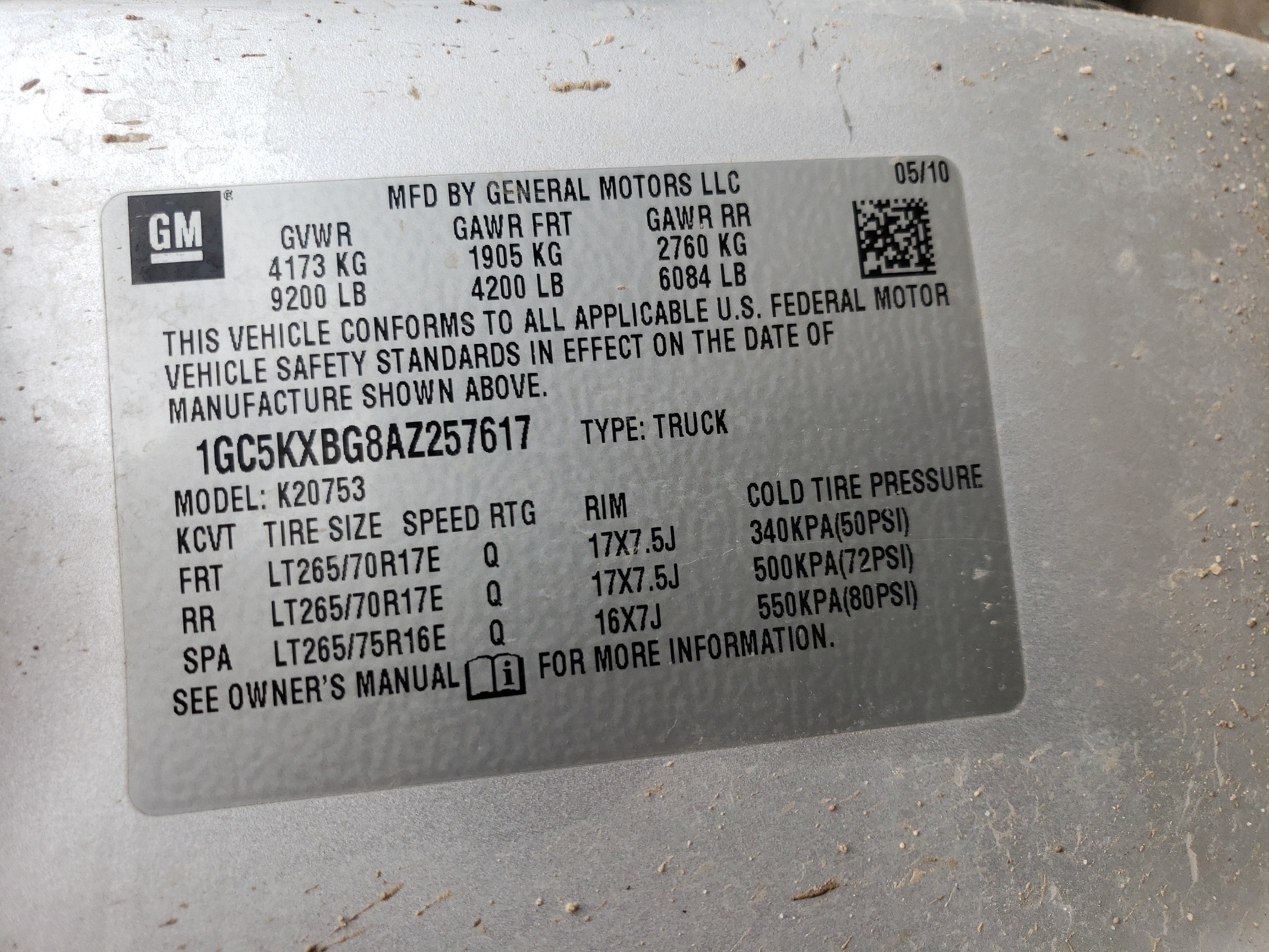 1GC5KXBG8AZ257617 2010 Chevrolet Silverado K2500 Heavy Duty Lt