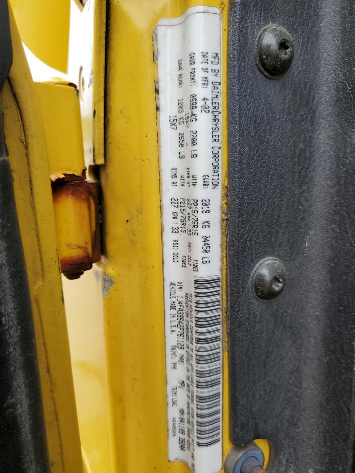 2002 Jeep Wrangler / Tj X VIN: 1J4FA39S42P761129 Lot: 59054474