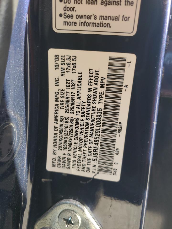 2009 Honda Cr-V Ex VIN: 5J6RE48529L009935 Lot: 61122184
