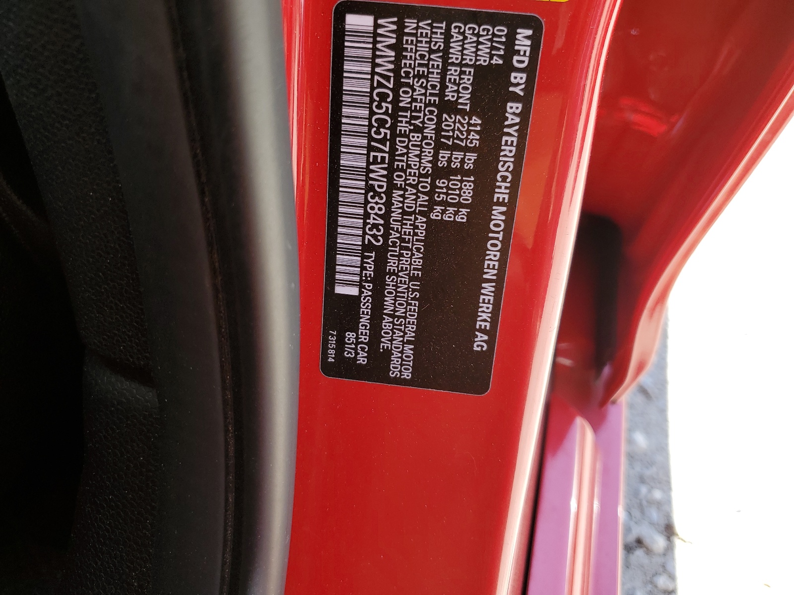 WMWZC5C57EWP38432 2014 Mini Cooper S Countryman