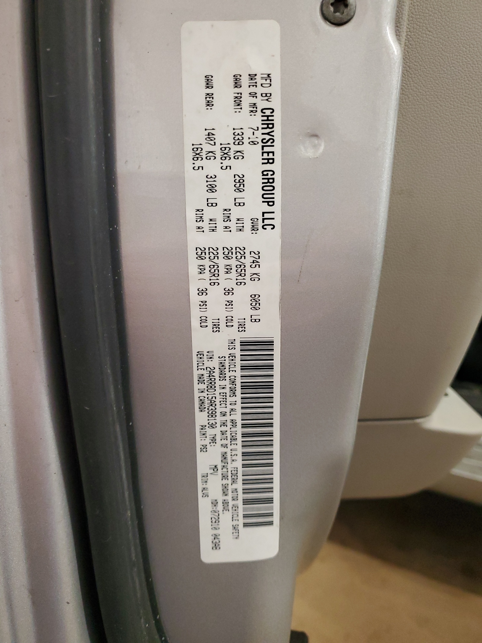 2A4RR8D15AR398130 2009 Chrysler Town & Country Touring Plus