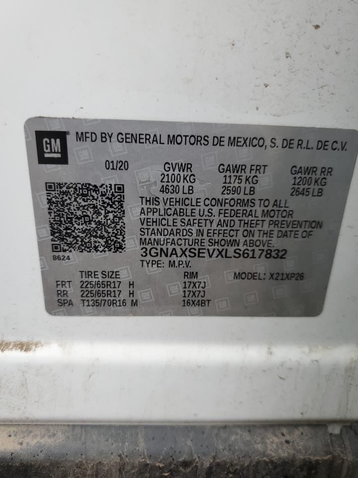 3GNAXSEVXLS617832 2020 Chevrolet Equinox Ls