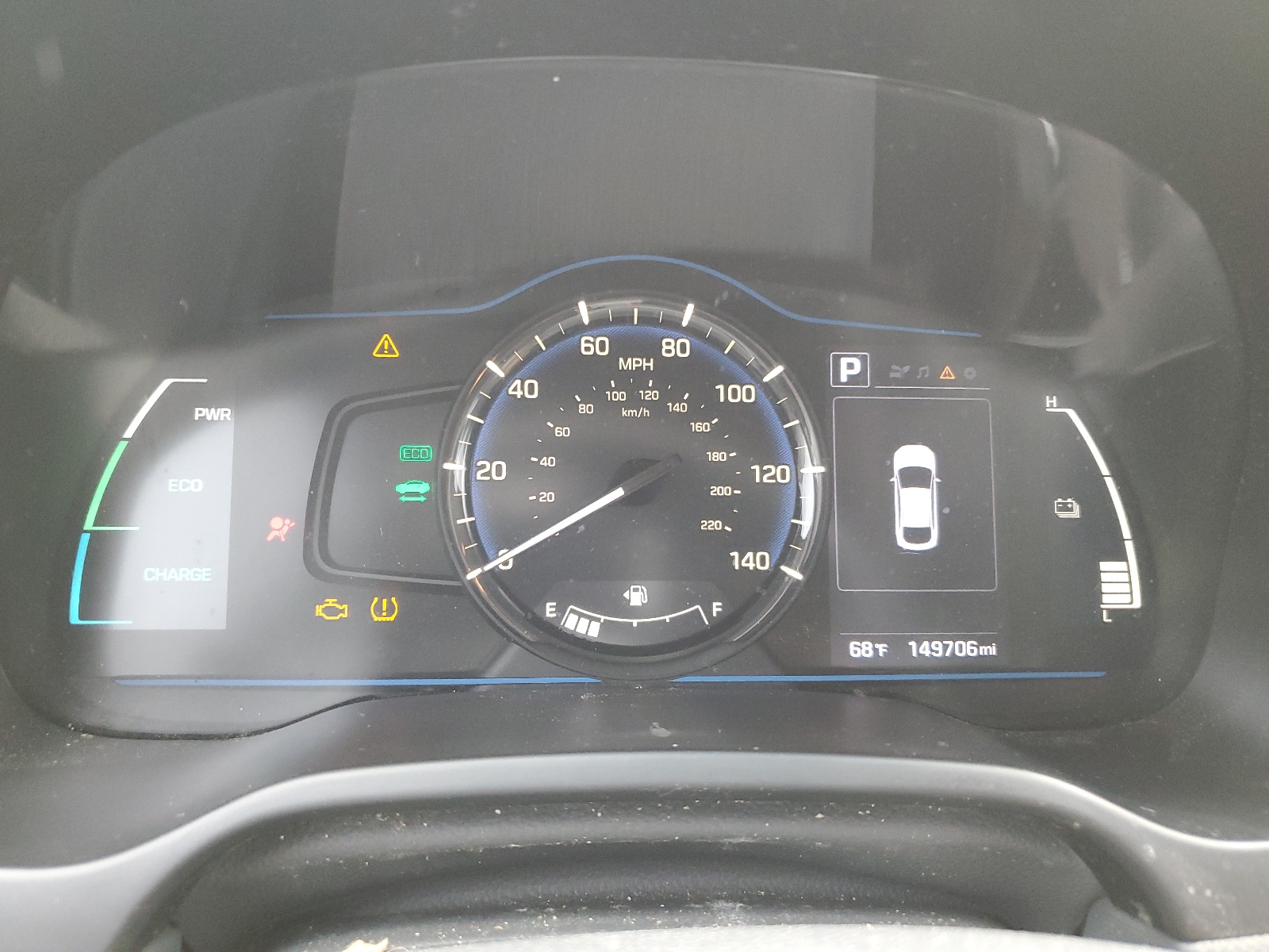 KMHC65LC0KU144234 2019 Hyundai Ioniq Blue