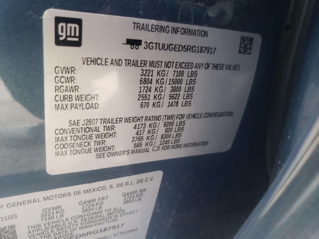 3GTUUGED5RG187917 2024 GMC Sierra K1500 Denali