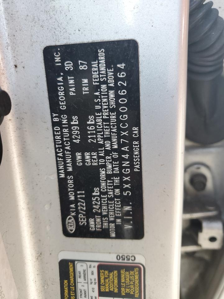 2012 Kia Optima Ex VIN: 5XXGN4A7XCG006264 Lot: 59671344