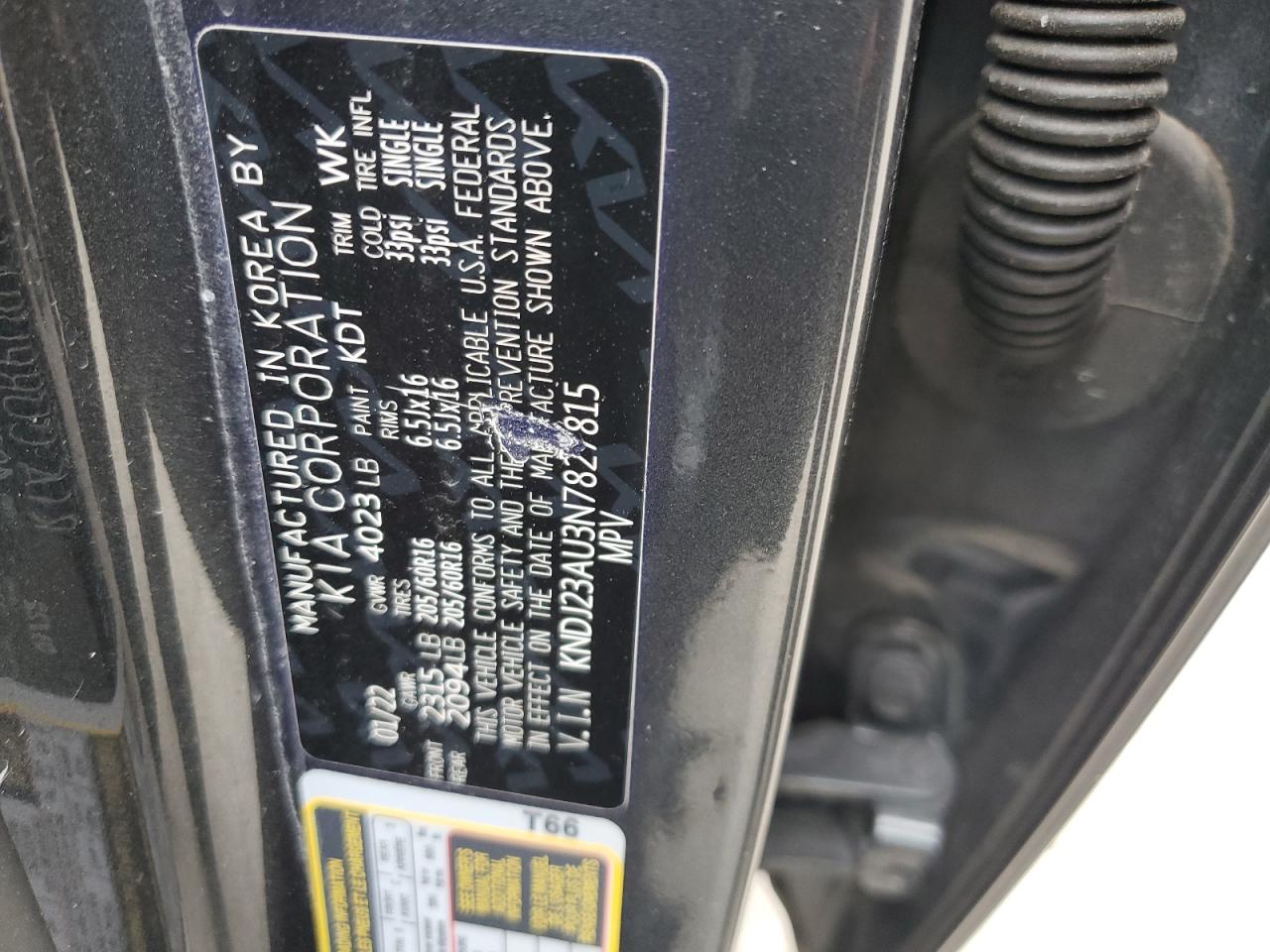 2022 Kia Soul Lx VIN: KNDJ23AU3N7827815 Lot: 58072924