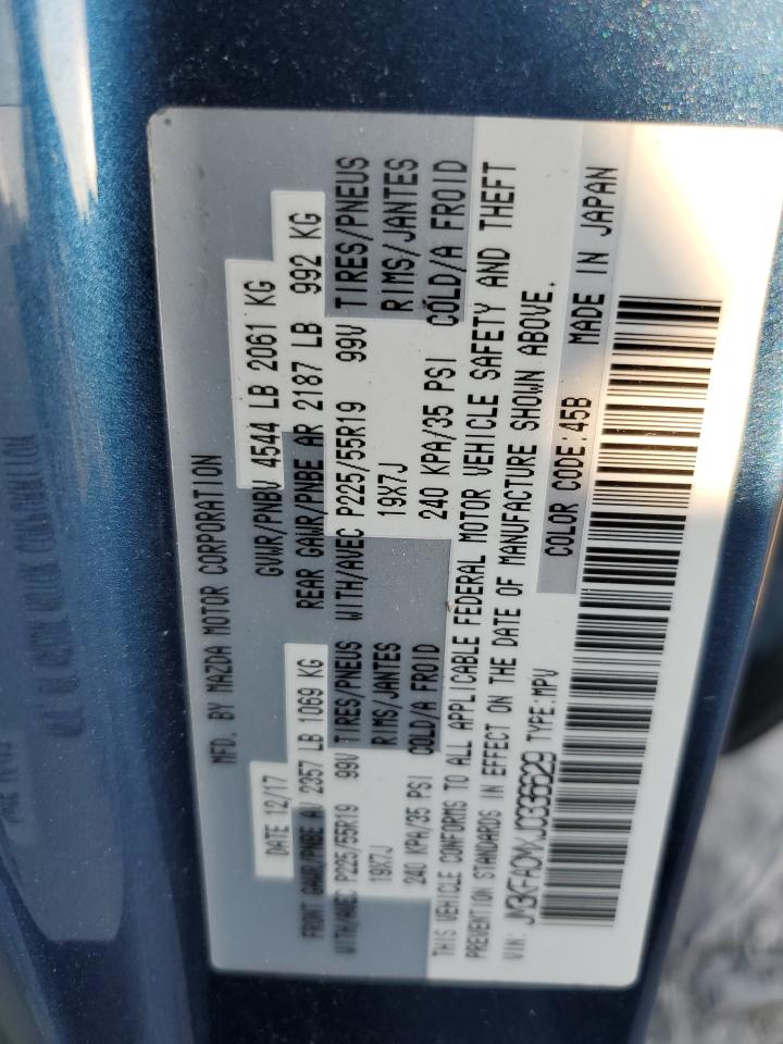 2018 Mazda Cx-5 Touring VIN: JM3KFACMXJ0336629 Lot: 59215194