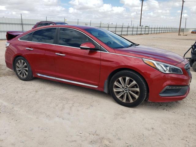  HYUNDAI SONATA 2017 Czerwony