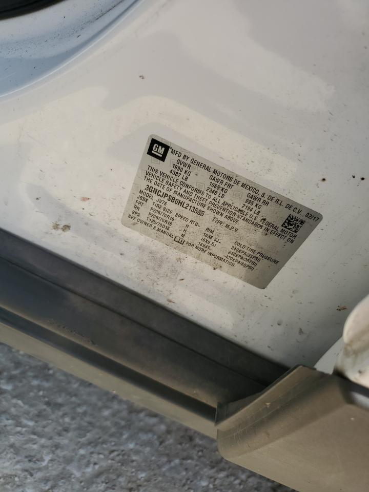 2017 Chevrolet Trax 1Lt VIN: 3GNCJPSB0HL213585 Lot: 58756194