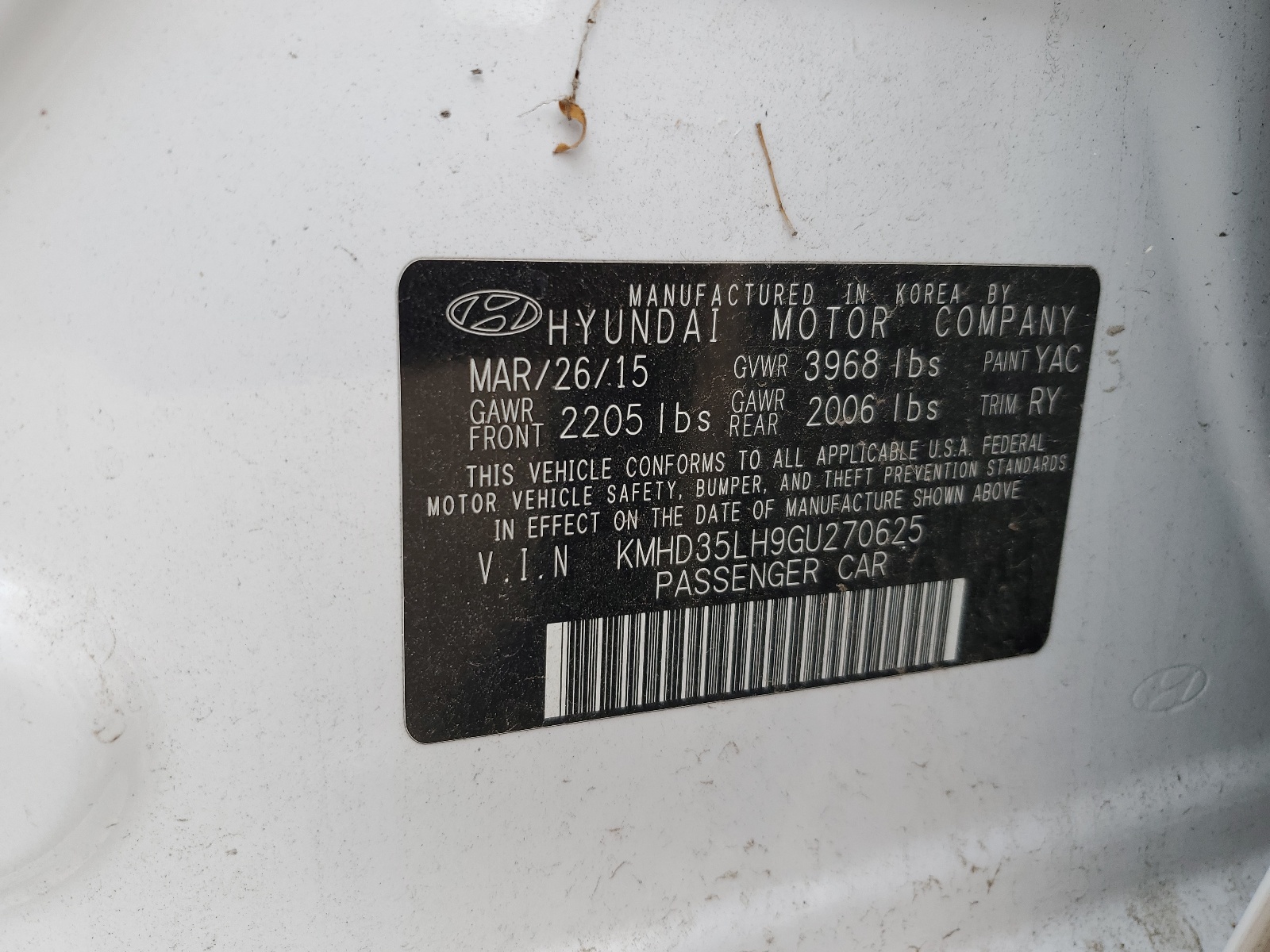 KMHD35LH9GU270625 2016 Hyundai Elantra Gt