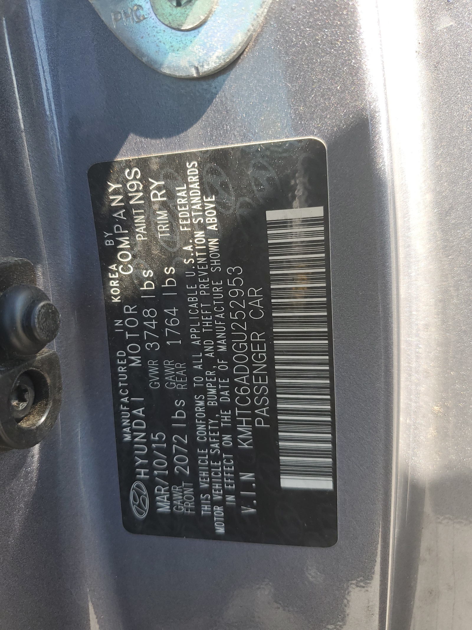 KMHTC6AD0GU252953 2016 Hyundai Veloster