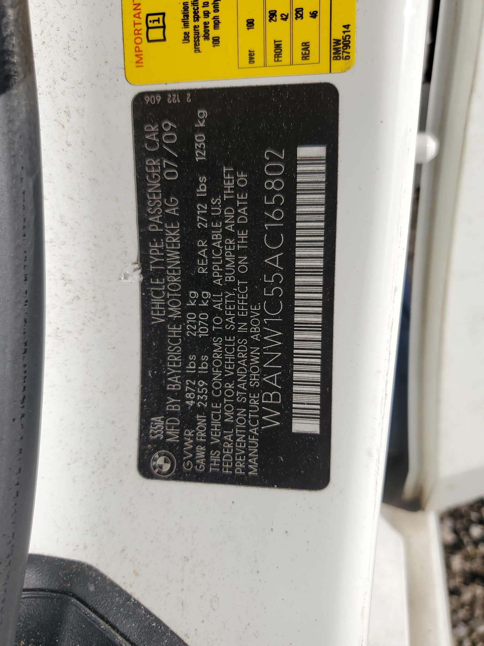 WBANW1C55AC165802 2010 BMW 535 I