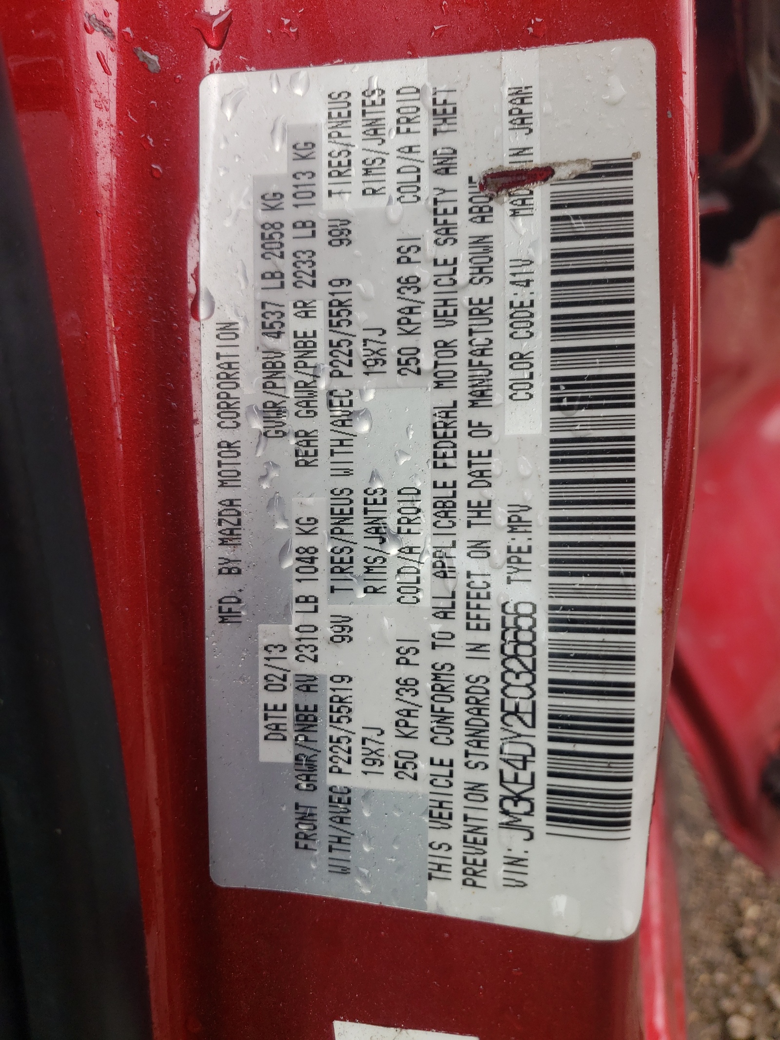 JM3KE4DY2E0326656 2014 Mazda Cx-5 Gt