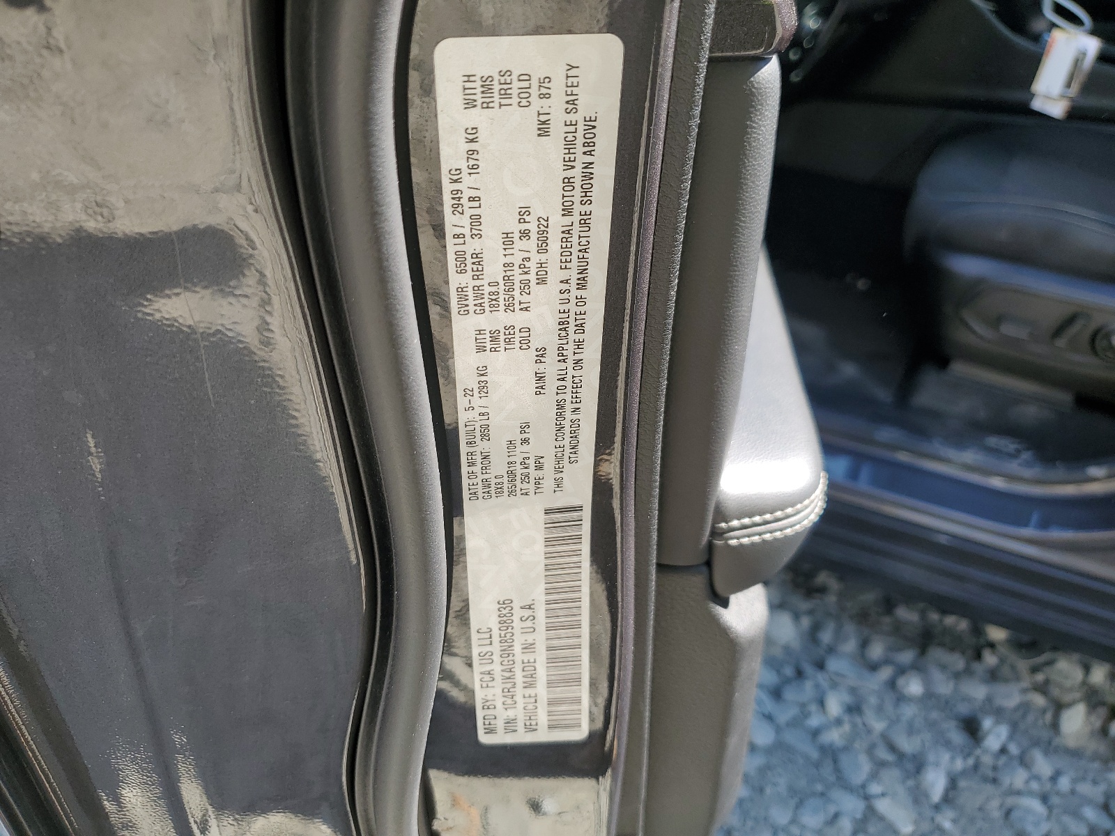 1C4RJKAG9N8598836 2022 Jeep Grand Cherokee L Laredo