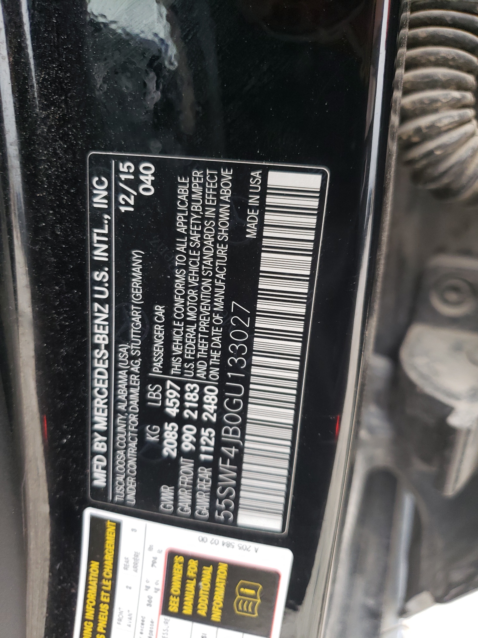 55SWF4JB0GU133027 2016 Mercedes-Benz C 300