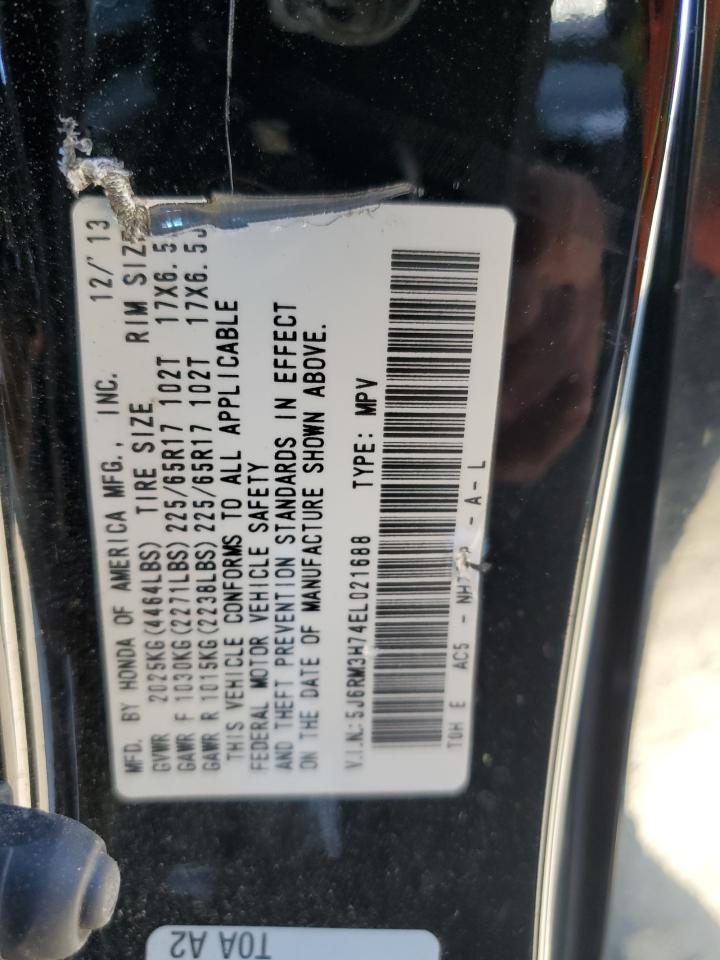 2014 Honda Cr-V Exl VIN: 5J6RM3H74EL021688 Lot: 60192534