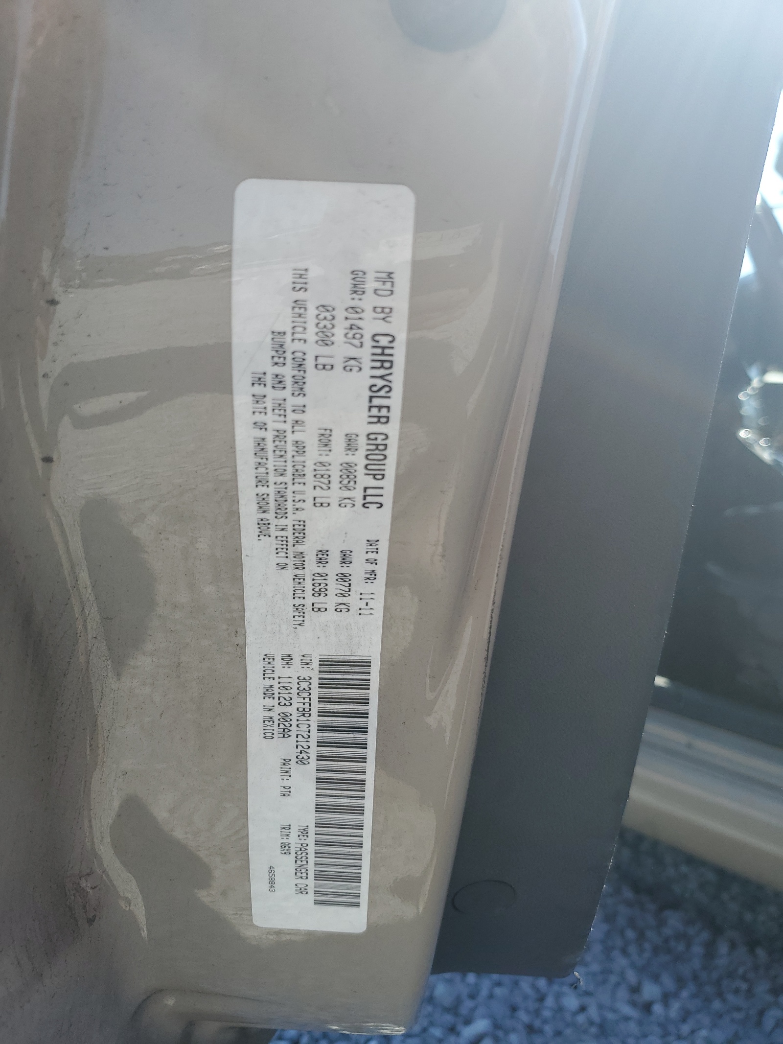 3C3CFFBR1CT212430 2012 Fiat 500 Sport