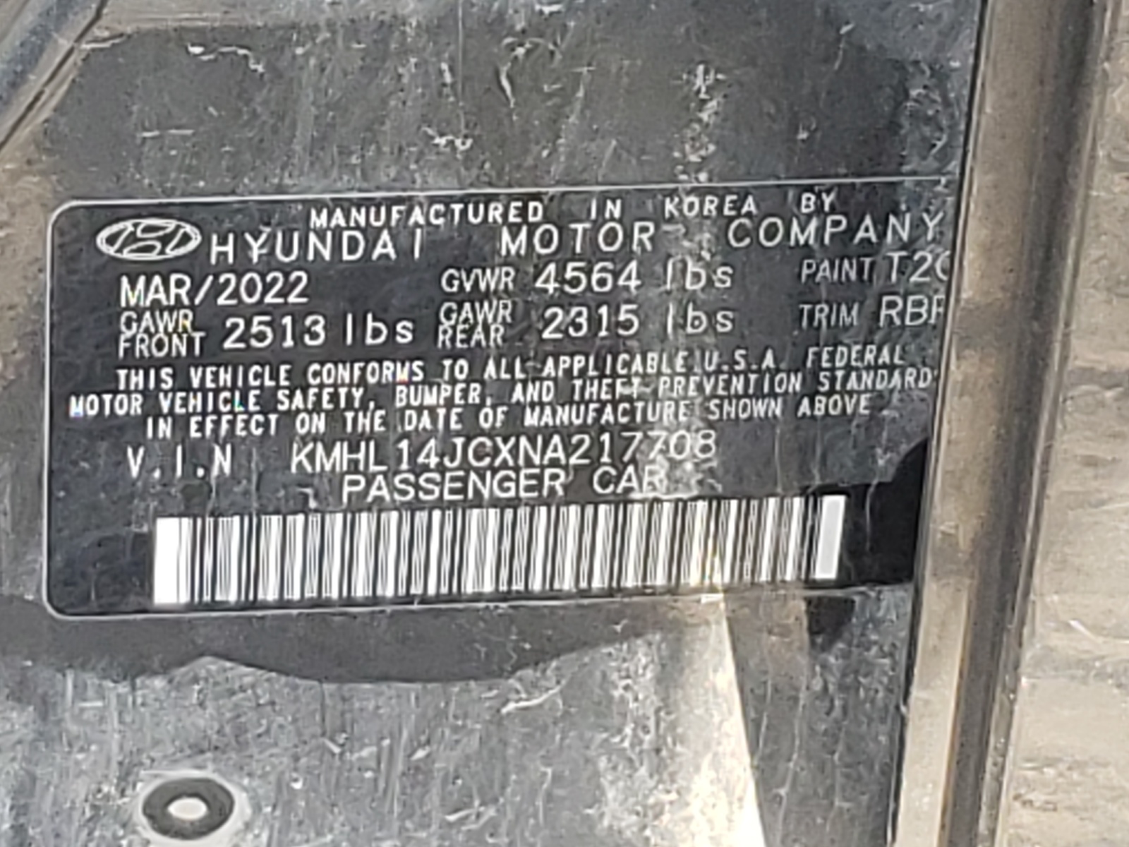 KMHL14JCXNA217708 2022 Hyundai Sonata N Line