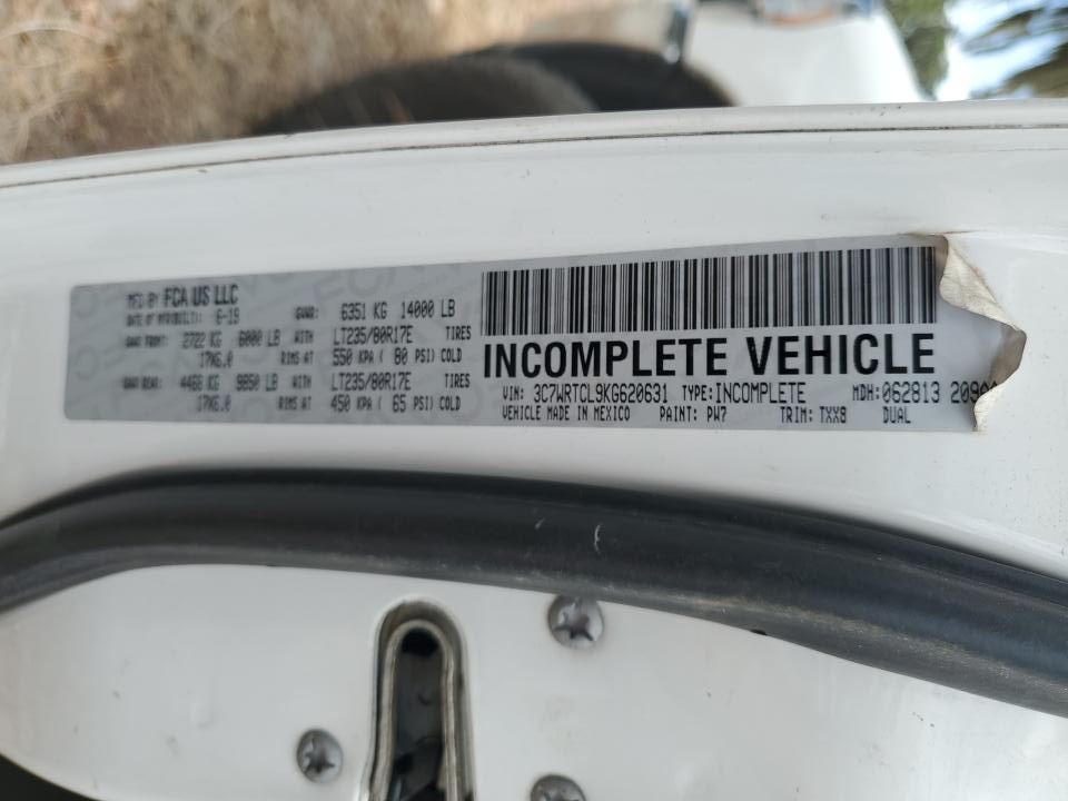 3C7WRTCL9KG620631 2019 Ram 3500