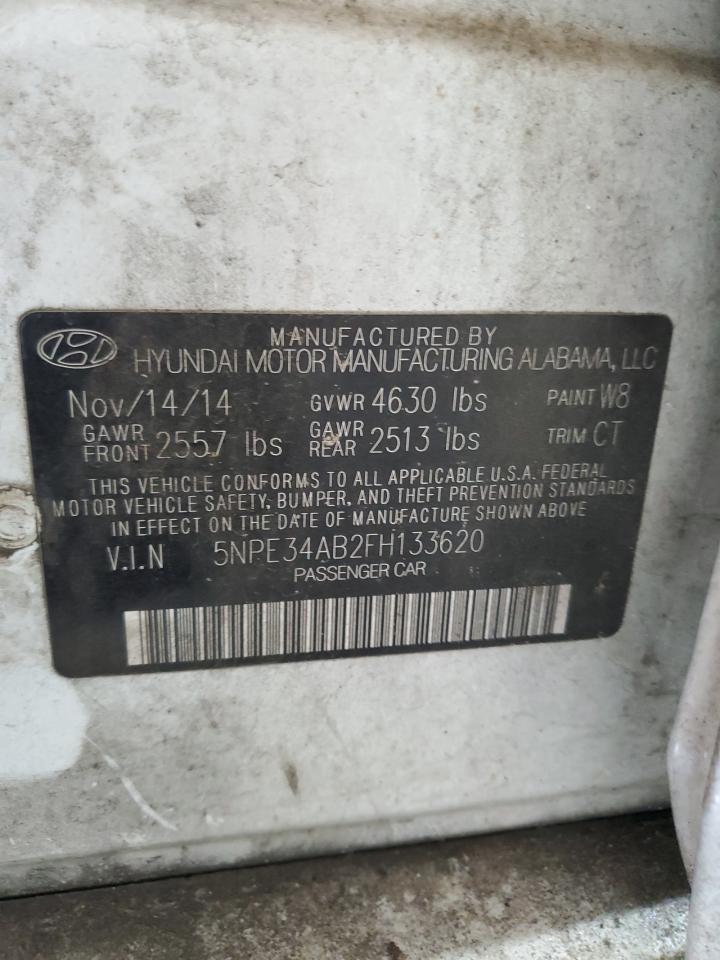 2015 Hyundai Sonata Sport VIN: 5NPE34AB2FH133620 Lot: 57425694