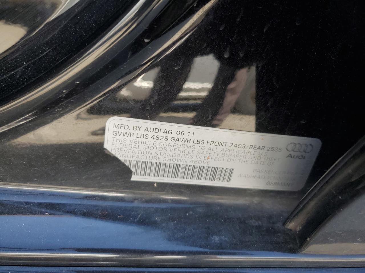 2012 Audi A4 Premium Plus VIN: WAUHFAFL4CN001438 Lot: 58675984