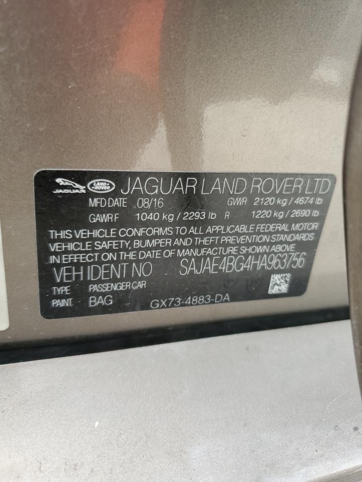 2017 Jaguar Xe Prestige VIN: SAJAE4BG4HA963756 Lot: 57283694