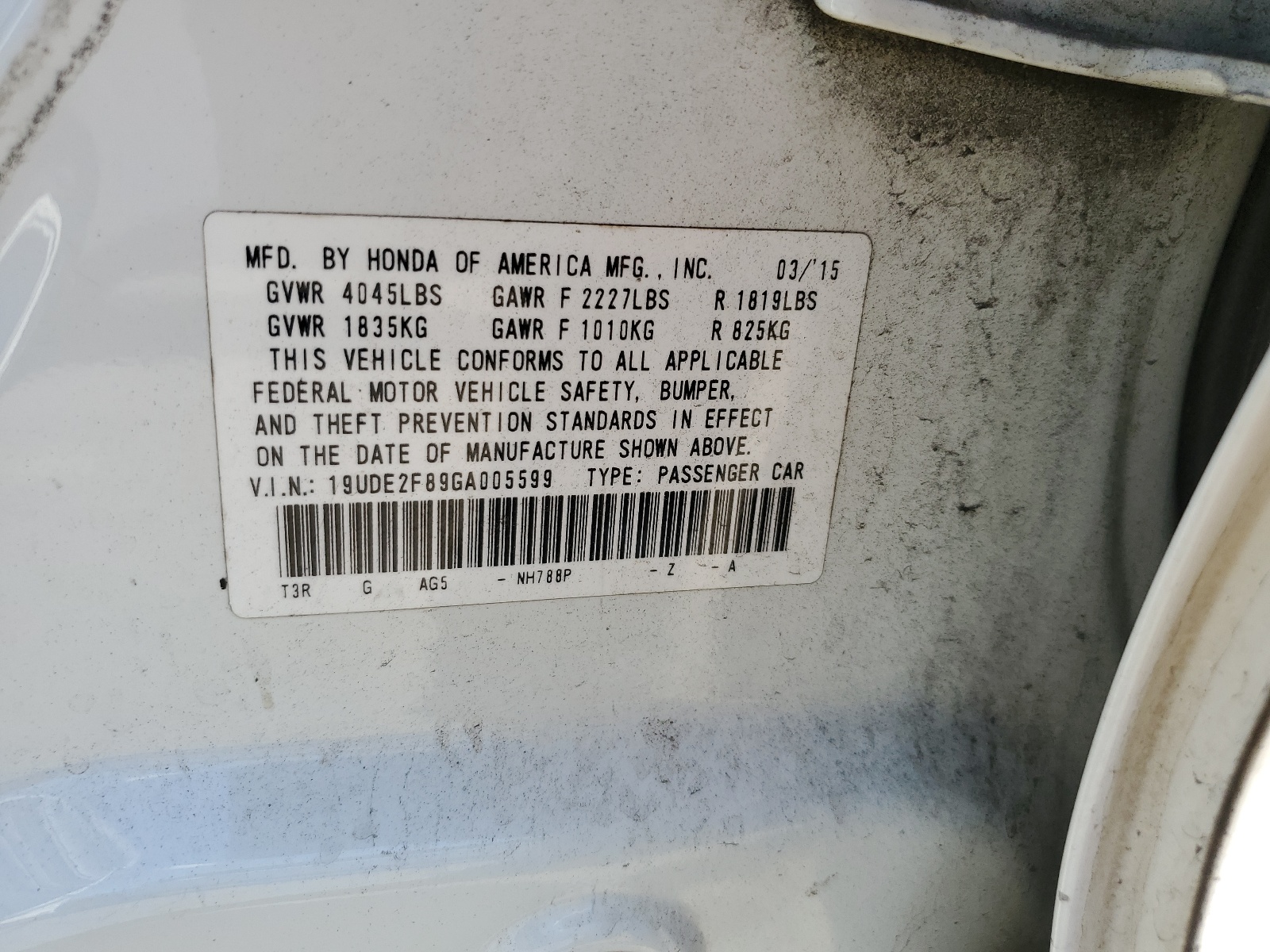 19UDE2F89GA005599 2016 Acura Ilx Premium