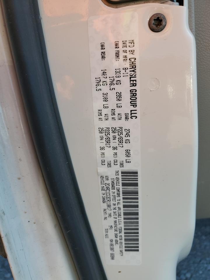 2012 Chrysler Town & Country Touring L VIN: 2C4RC1CG3CR118017 Lot: 60282684